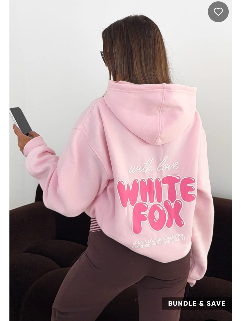 White Fox Hoodie - 'With Love' Pullover